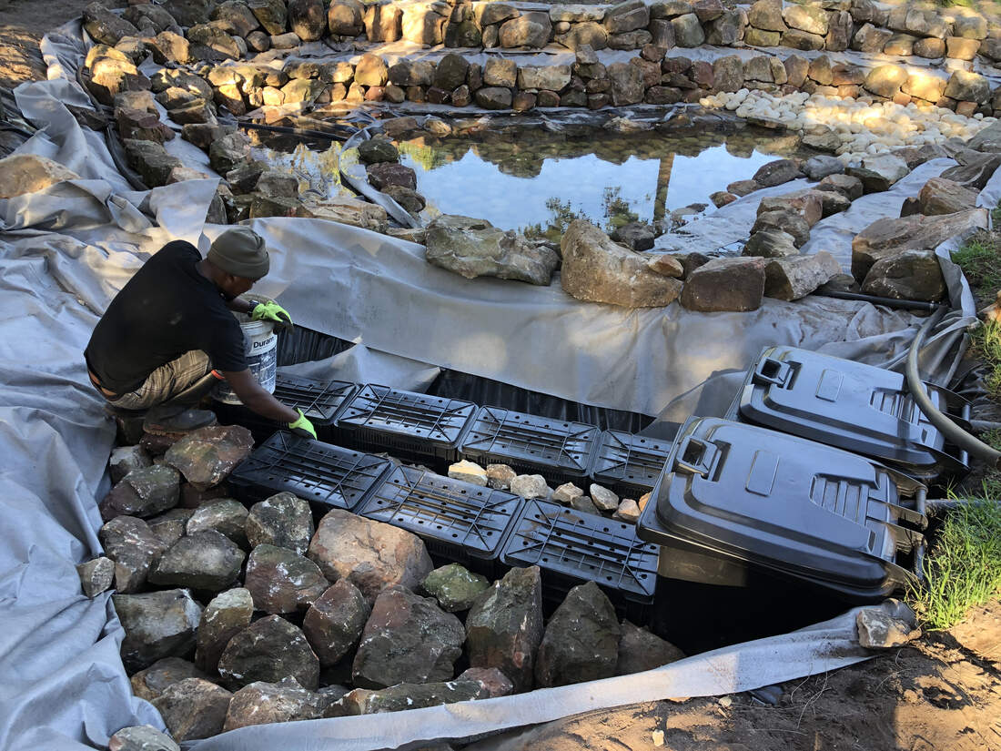 Installing the filtration crates